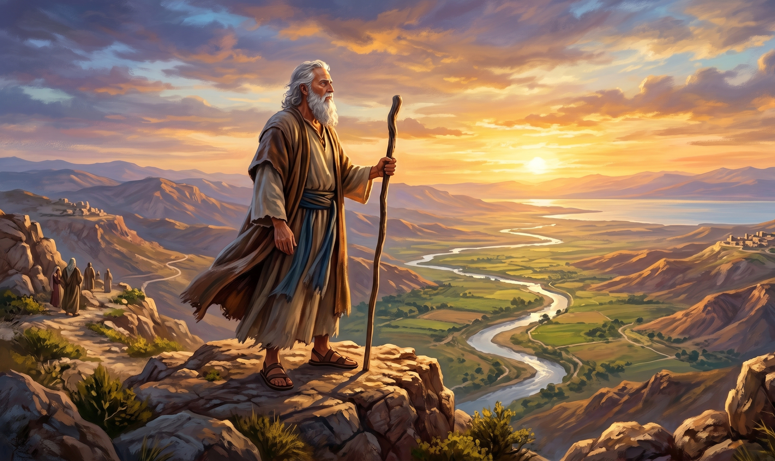 느보산에서 가나안을 바라보는 모세